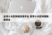 全球十大区块链交易平台 世界十大区块链联盟排名