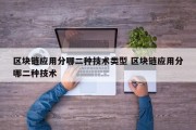 区块链应用分哪二种技术类型 区块链应用分哪二种技术